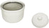 MaoYaMao 17oz(White) Ceramic Bacon Grease Container with Stainless Steel Strainer,Cooking Oil Storage Can