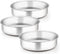 TeamFar 9½ Inch Cake Pan Set of 3, Round Stainless Steel Cake Pans for Baking, Steaming, Serving, Perfect for