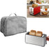 Large 4 Slice Toaster Cover with Pockets, Can Hold Toaster Tongs and Knife, Dust-proof & Oil Proof , Toaster Cover with Top Hand, Fit Most Large 4 Slice Toaster.(Grey, 16” x 7.5” x 8”)