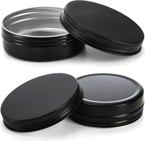 Foraineam 24 Pack 4 oz Round Tins, Aluminum Empty Tins for Metal Storage, Spice Containers, Travel Tin Cans