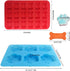4 Pcs Silicone Candy Chocolate Molds, FineGood Puppy Dog Paw & Bone Shaped Ice Cube Trays, Red, Blue, Purple, Pink
