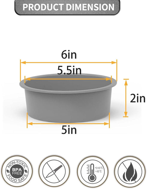 Silicone 5 Inch Cake Pan Round, Set of 4 Silicone Small Cake Pans Round 5 Inch, Nonstick Smash Cake Pans, Quick Release 5 IN Cake Pan for Baking Small Cakes by KEYFIVE
