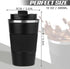 Women(3rd-Black, 12OZ) SPLMIFA Vacuum-Insulated Stainless Steel Travel Coffee Mug, Leak-Proof Reusable Coffee Cup