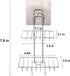 2 Tier Soap Dish with Hooks - Stainless Steel Wall Mounted Soap Holder for Shower Bathroom Kitchen, No Drilling