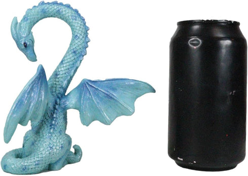 Ebros 5.5" Tall Valentine Cupid Love Blue Dragon Figurine - Romantic Male Dragon Collectible for Dungeons and Dragons