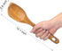 Large Wooden Cooking Spoons, Acacia Spatula for Mixing and Serving, Non-Stick Kitchen Utensils, Long Handle Spoon