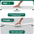 4ft Folding Table - Heavy Duty Fold-in-Half Plastic Table with Adjustable Height, Portable Utility Tables with Steel