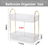 Bathroom Counter Organizer, 2 Tier Clear Cosmetics Skincare Shelf for Makeup, Perfume, Dresser Vanity Tray