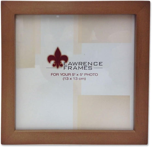 Lawrence Frames 766055 Nutmeg Wood Picture Frame, 5 by 5-Inch