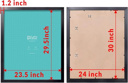 24x30 Artwork1 Pack LaVie Home Picture Frame Black, Puzzles Frame for Wall Decoration, Classic Black Minimalist Style