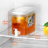 Cold Kettle with Faucet in Refrigerator, Drink Dispenser for Fridge, Plastic Water Jugs Fruit Teapot Lemonade Bucket Drink Container for Fridge, about 3L/0.8 Gallon by DCQRY