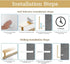 2PCS Fliverly Self Adhesive Paper Towel Holder Under Cabinet Mount, Wall Mounted Paper Towel Roll Holder for Kitchen