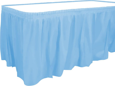Party Dimensions Plastic Table Skirt, Light Blue, 29-Inches by 14-Feet - 1 Pack