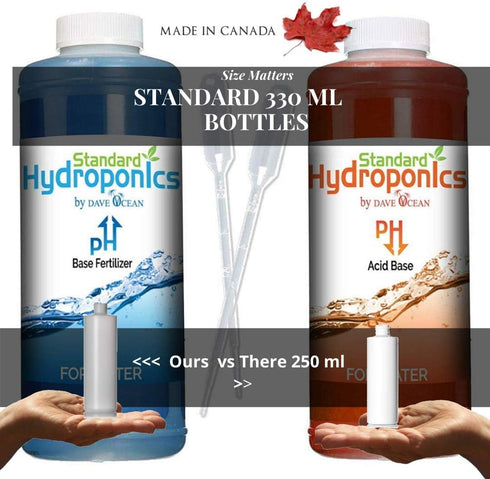 10 Standard Hydroponics pH Up and Down Kit - Ounce Bottle pH Adjuster for Hydroponic Systems, Coco Coir Even Soil.
