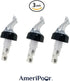 Measured Pourer - Liquor Bottle Pourers, Collared (3pk) Made in USA, 1oz (30ml) - Perfect Pour Everytime
