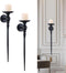 Tim&Lin Wall Sconce Candle Holder Set of 2, Large Black Scepter Design Metal