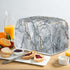 Golden Grey Marble Slice Toaster Cover, Washable Polyester Toaster Cover, Modern Arts Quilted Bread Maker Cover