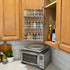 Evelots 3-Tier Spice Rack, Door/Wall Mounted, Sturdy Coated Metal, Holds Up to 18 Bottles