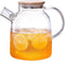 Hwagui Glass Teapot with Infuser, Heat Resistant Kettle for Loose and Blooming Tea, 1600ml/54oz