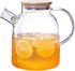 Hwagui Glass Teapot with Infuser, Heat Resistant Kettle for Loose and Blooming Tea, 1600ml/54oz