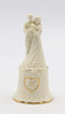 Fine Porcelain 50th Anniversary Decorative Bell Figurine Wedding Couple, 5-5/8" H