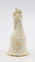 Fine Porcelain 50th Anniversary Decorative Bell Figurine Wedding Couple, 5-5/8" H