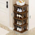 Spaces,5 Entryway,Closet,Corner,Doorway,Skinny Vertical Shoe Rack - Tall Narrow Shoe Rack Organizer for Small Tier