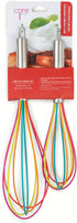 Core Kitchen 2 Piece Whisk Set, Rainbow