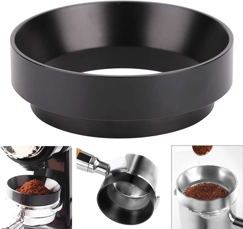 1pc Espresso Dosing Funnel 51/53/58mm, Aluminum Coffee Dosing Ring for Home Coffee Bar Shop Essential Accessories