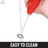 Zulay Double Grip Milk Frother with Holster Stand Handheld Electric Coffee Frother, One-Touch Foam Maker Detachable SS
