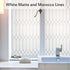 Privacy Window Film Decoration, White Frosted w/Black Morocco Lines, 17.7"x78.7", Heat Control Window Tint, Removable
