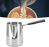 Long Handle Coffee Toroid Pitcher, 304 Stainless Steel Decanter, Rustproof Milk Frother Pitcher for Home Coffee Shop