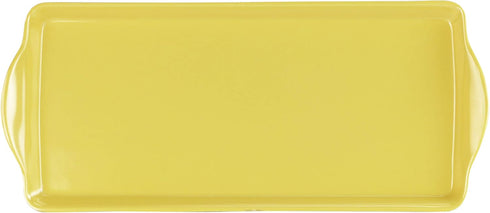 Calypso Basics Plastic Tidbit Melamine Sandwich Tray, Lemon