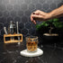 Set 4-Piece Set Premium Cocktail Shaker with Bamboo Stand, Bar Tools Kit, Stainless Steel Bartender with Shaker