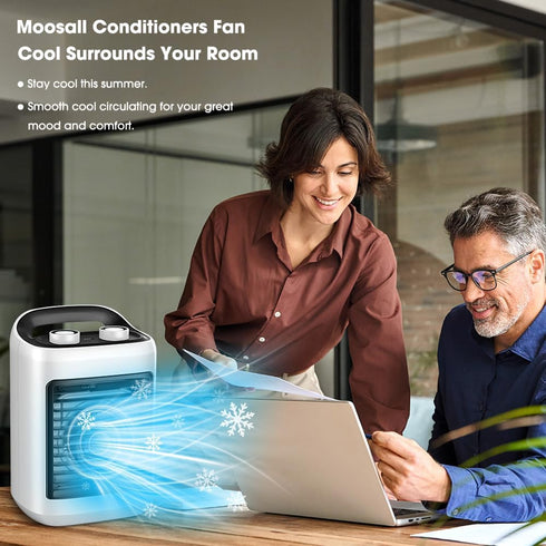 SUIDREAMS 6 Portable Air Conditioners, Personal Evaporative Air Cooler with Wind Speeds Small Air Conditioner Fan