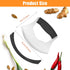 Luxiv Mezzaluna Knife Salad Chopper, Salad Chopper Stainless Steel Mezzaluna Knife with Protection Cover Vegetable Chopper Mincing Knife for Pizza, Cheese, Onion, Carrot, Pepper, Garlic (black) by Luxiv