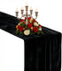 MANSPHIL Black Velvet Table Runner 48 Inches for Valentine's Day Casino Theme