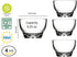 BOHEM'S Clear Glass Bowls Set of 4, 9.5 oz Small Serving Bowls for Dessert, Snack, Cereal, Fruit, Ice Cream