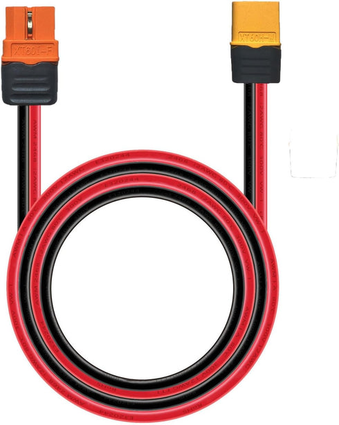 XT60i to XT60 Male Cable, 10AWG Solar Charging Extension Cable for Ecoflow Portable Power Station (5FT)