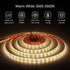 16.4ft 3500K 5050 5M 300 IP65 12V Commercial ALITOVE Warm White SMD LED Flexible Strip Ribbon Light LEDs Waterproof DC