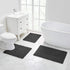 Walensee Non Slip Bathroom Rug Mat (24x17 Inch Dark Grey) Water Absorbent Super Soft Shaggy Chenille Machine Washable