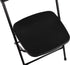 Commercial 650lb Set BTEXPERT Black Plastic Folding Chair Steel Frame High Weight Capacity Event Chair Lightweight