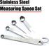 Luomorgo 4 Pcs/Set Stainless Steel Measuring Spoons, Nip 1/64 tsp, Smidgen 1/32 tsp, Pinch 1/16 tsp