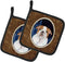 Caroline's Treasures SS8447PTHD Starry Night English Bulldog Pair of Heat Resistant Pot Holders for Cooking, 7 1/2 x 7