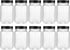 novelinks 16 oz Clear Plastic Jars with Screw-On Lids, 10 Pack BPA-Free Storage Containers for Crafts and Food