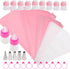 SNAIL GARDEN 38Pcs Silicone Pastry Bags Set, 9Pcs 3 Sizes Reusable Icing Piping Bags, 11 Plastic Couplers, 5 Decorating