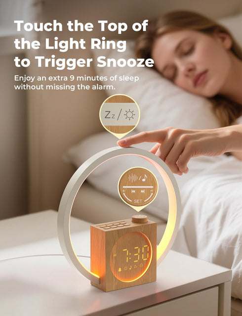 30 LIORQUE Sunrise Alarm Clock, Wake up Light with White Noise for Heavy Sleepers, Adjustable Sleep Timer
