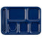 Carlisle FoodService Products Right Hand Melamine Tray - 6-Compartment, 14.5" x 10", Dark Blue