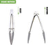 Mini Tongs with Silicone Tips, 7-Inch Small Serving Tongs, Set of 3 in Black, White, Gray