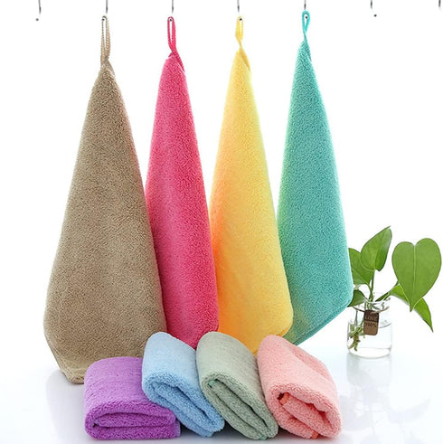 YANQINQIN 12-Pack (2) Cotton Gauze Face Towels,Multi-Color Soft Washcloth